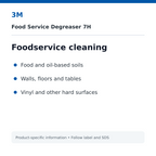 3M 7H foodservice cleaning applications