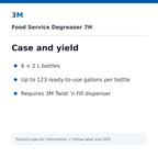3M 7H case pack and yield