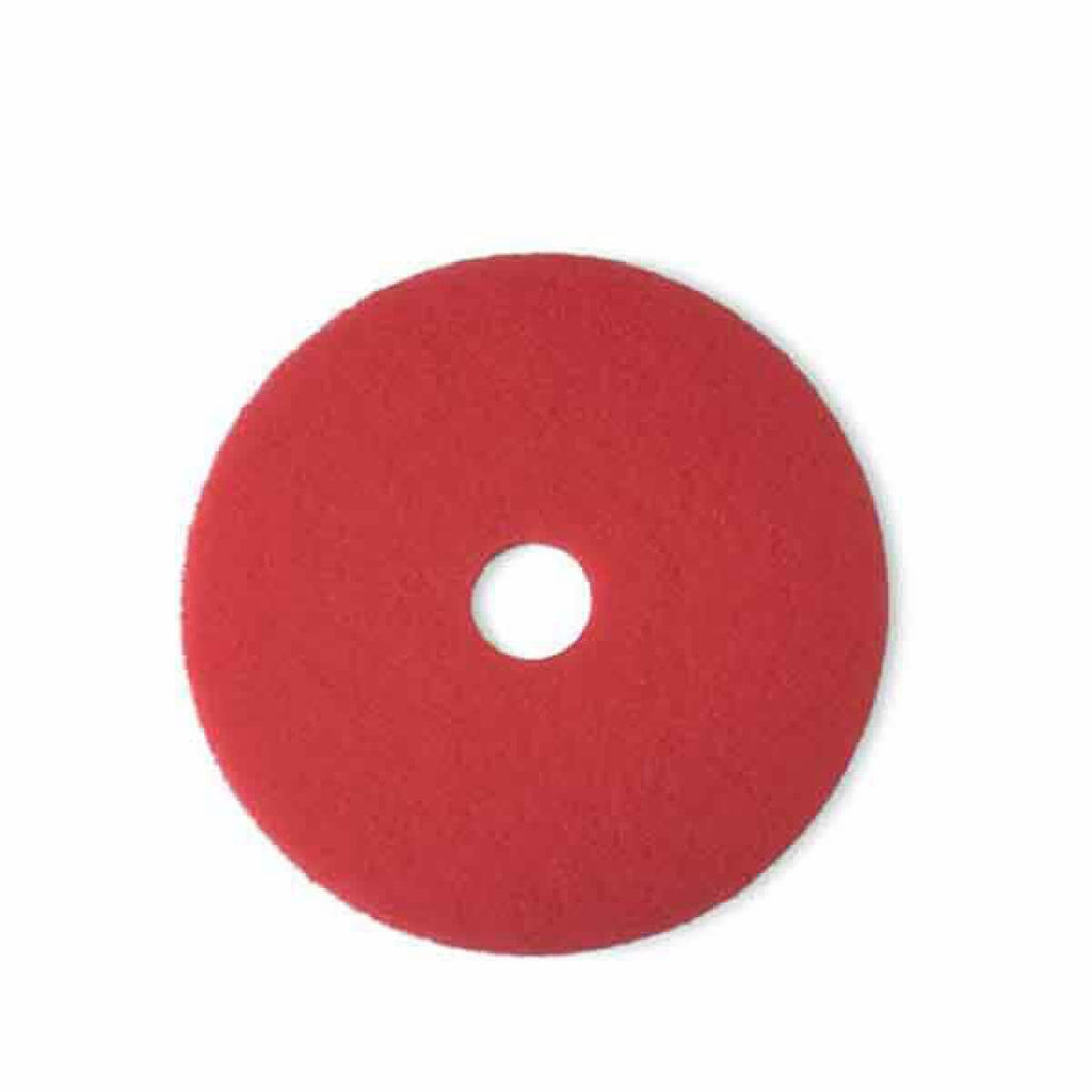 3M Red Buffer Pad 5100, red round floor pad, 17 inch — MPN 510017