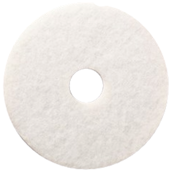 3M White Super Polish Pad 4100, 20 inch, 5/case – SKU 813039