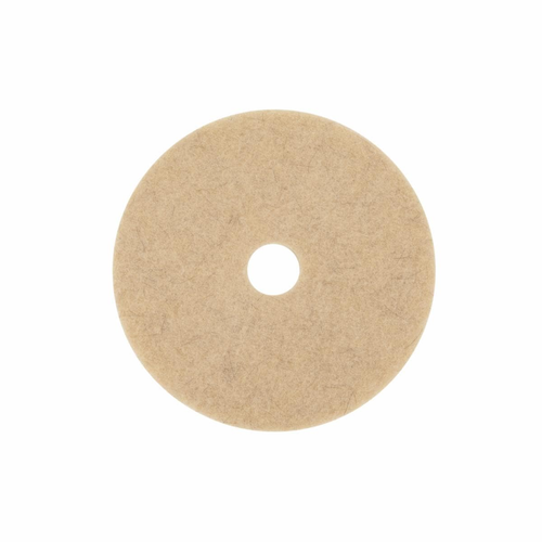 3M Natural Blend Tan Pad 3500, tan round burnishing pad, 27 inch, 5 per case
