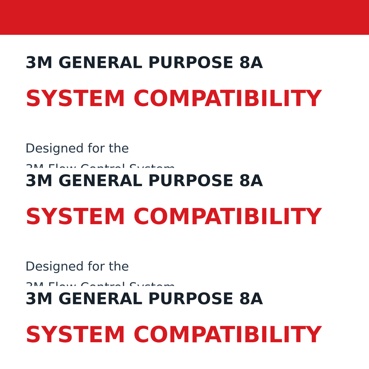 3M Cleaner 8A Flow Control system compatibility