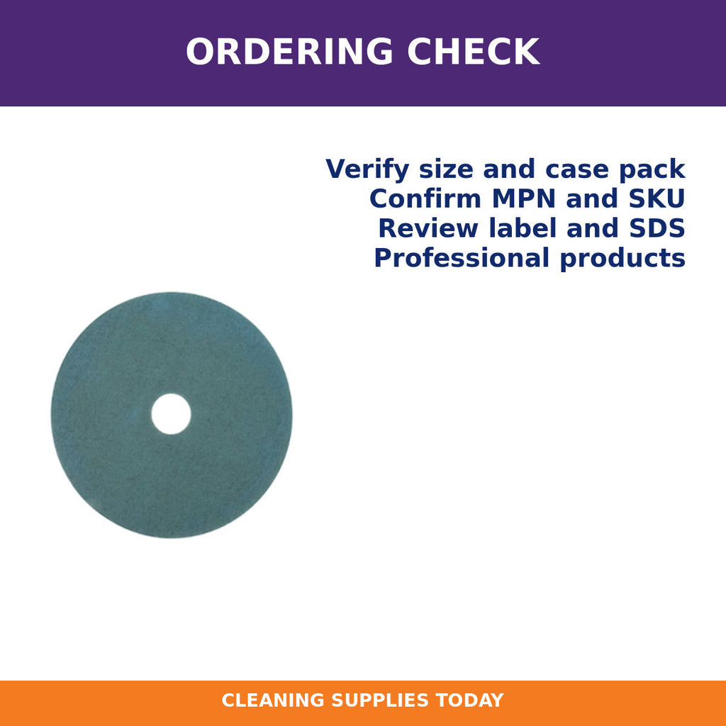 Ordering checklist for 3M Aqua Burnish Floor Pad 3100, 20", 5/Case — 310020