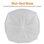 Coastwide Professional 32 Gallon Clear Trash Bags, 0.9 mil, 100/Case – CW57401 — star-seal base