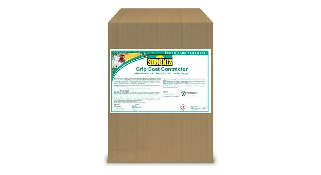 Simoniz GripCoat Contractor G0005005B, five-gallon bag-in-box with carton label