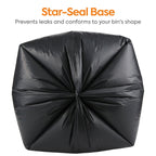 Coastwide Professional 40–45 Gallon Black Trash Bags, 1.3 Mil, 100/Case – CW22340 — star-seal base