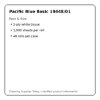 Pacific Blue Basic 19448/01 pack and size details