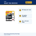 Glad 78952 – package quantity and bag dimensions