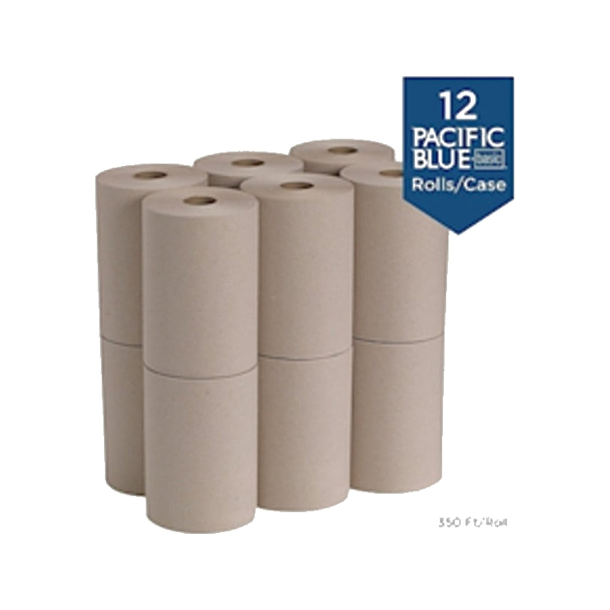 Georgia-Pacific Pacific Blue Basic Hardwound Paper Towels, Brown, 12 Rolls – MPN 26401 product on white background