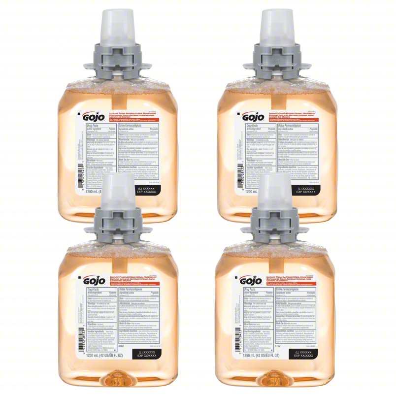 GOJO 5162-04 Luxury Foam Antibacterial Handwash four-refill case pack