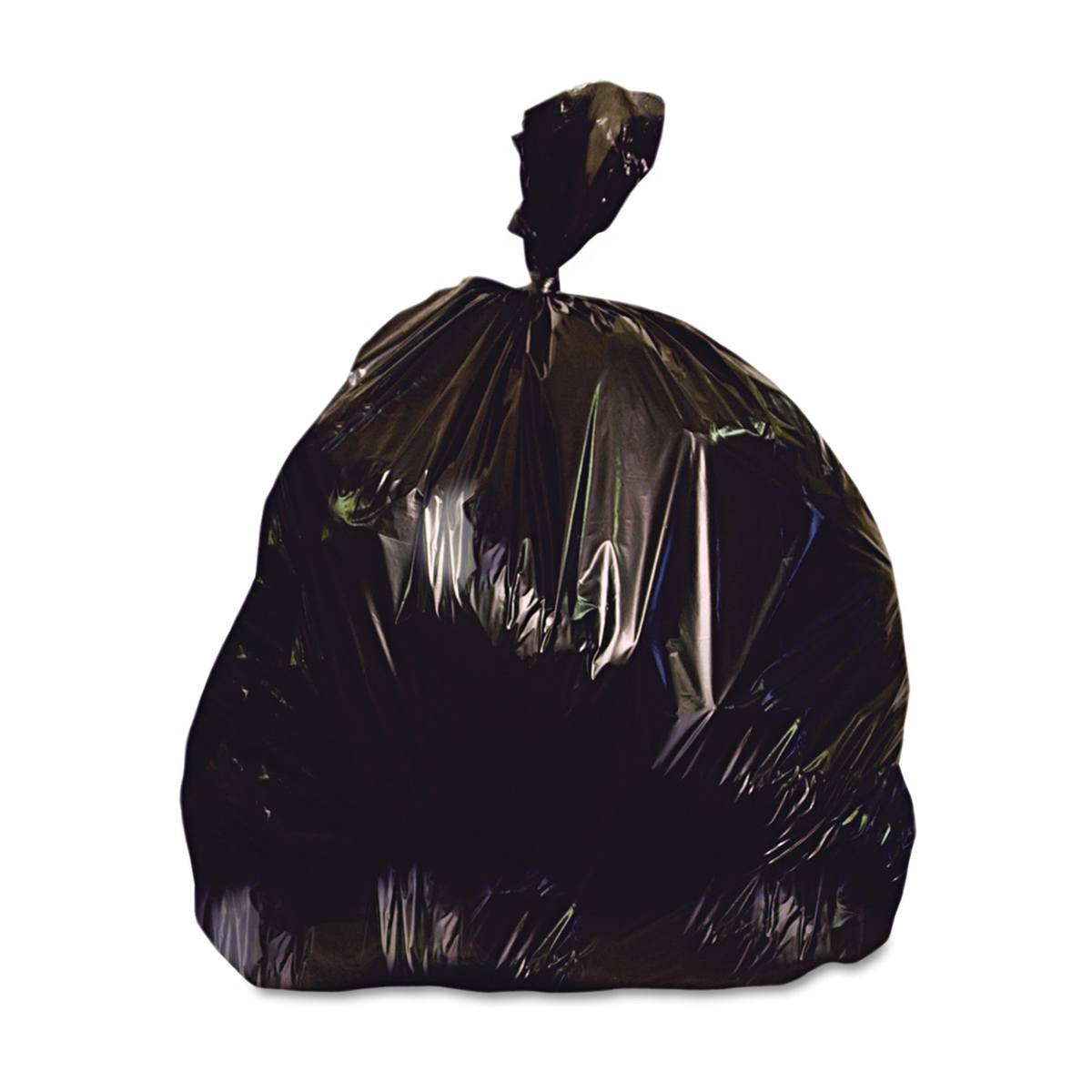 Heritage X8046AK black 40–45 gallon trash bags, 1.5 mil, 100 per case — original product image