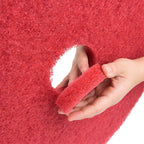 3M Red Buffer Pad 5100, 13 inch, 5/Case — close view of pad fiber construction and center opening; representative product detail
