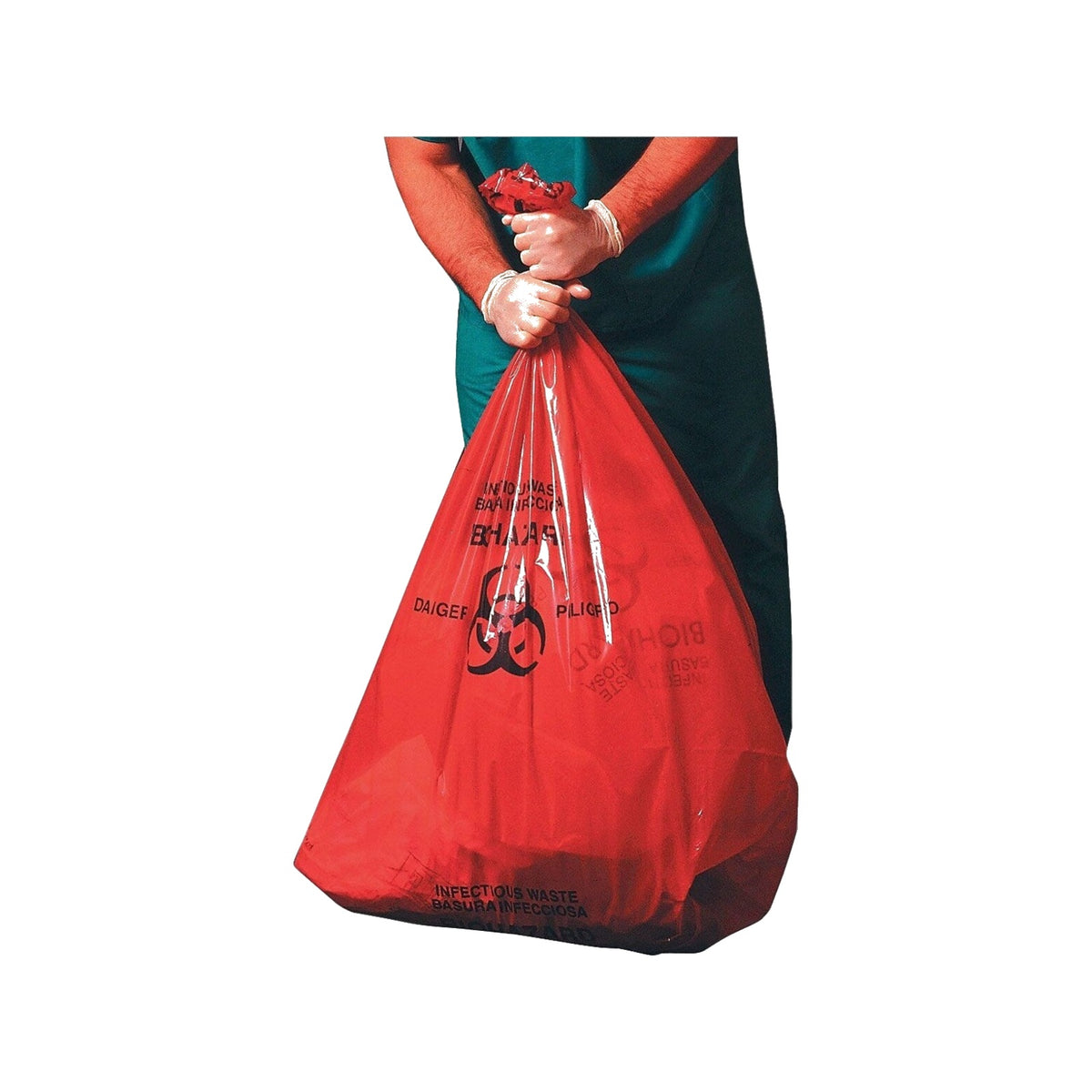 Heritage Healthcare Printed Red High-Density Bags, 30-33 Gallon, 250/Case – MPN Z6640HR P01 product on white background