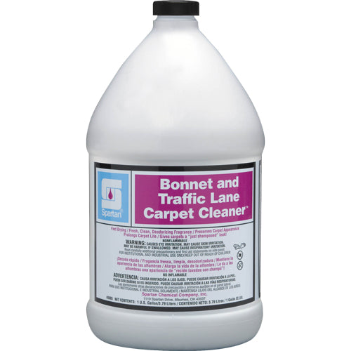 Spartan Bonnet & Traffic Lane Carpet Cleaner, manufacturer 308504, one-gallon bottle; case of four listed