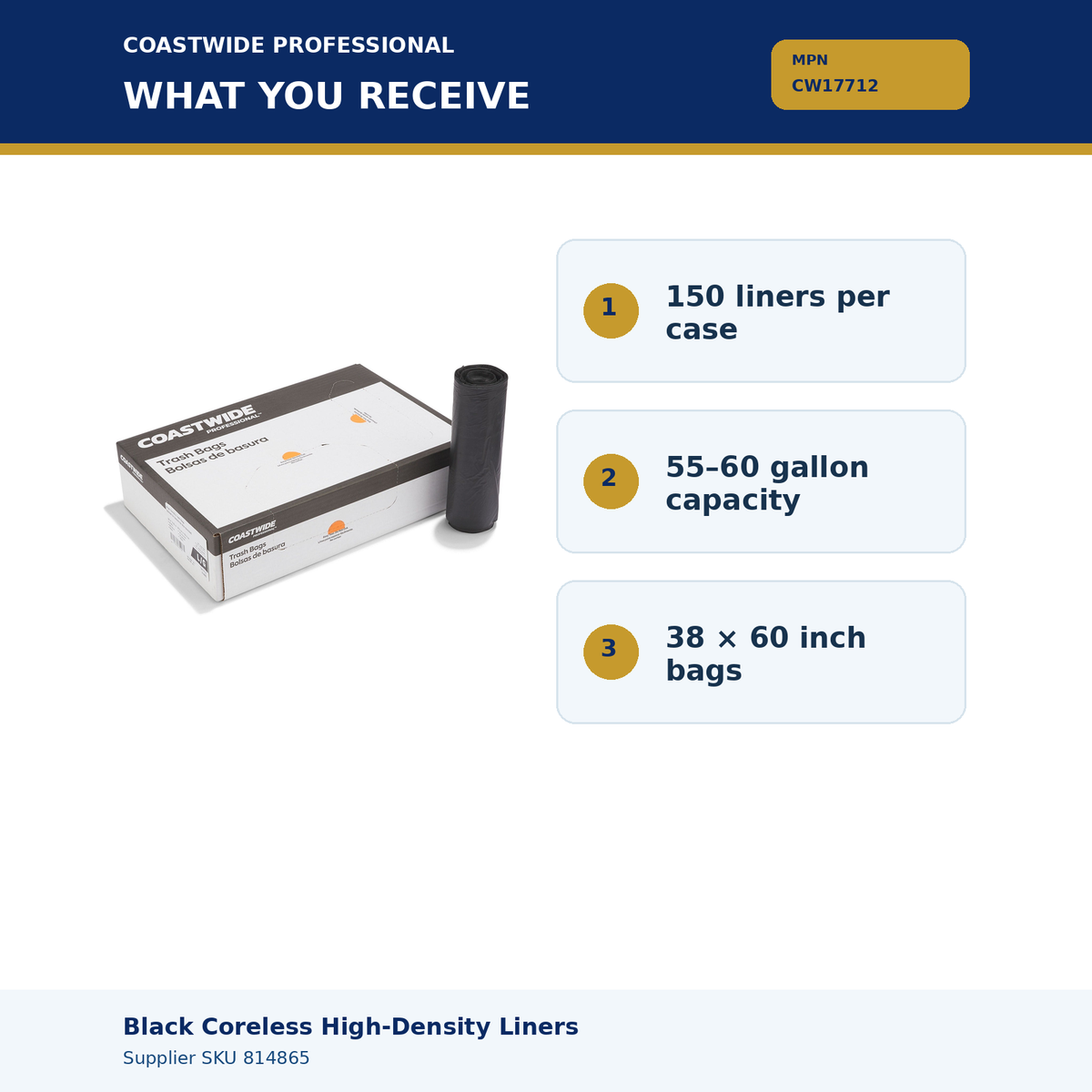 Coastwide Professional CW17712 – package quantity and bag dimensions