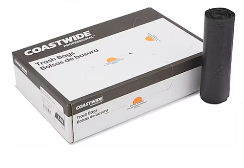 60 Gallon Trash Bags 150 Count 22 Mic 38x60 Black Can Liners Coreless CW17712 product image - 60 Trash Bags & Trash Liners