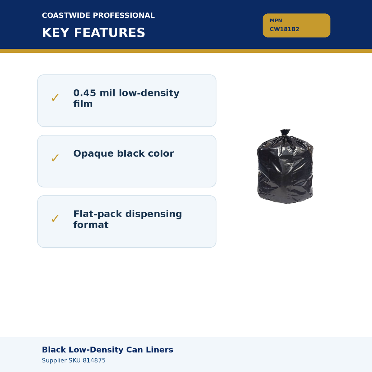 Coastwide Professional CW18182 – key liner features