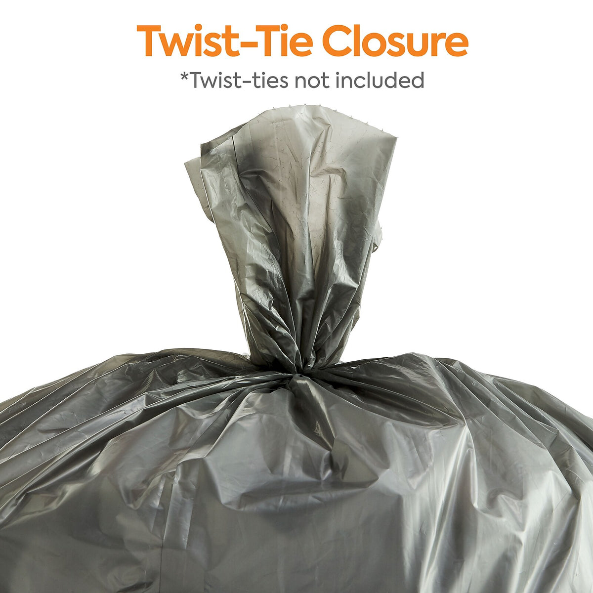 CW18189 bag closure detail — twist ties not included