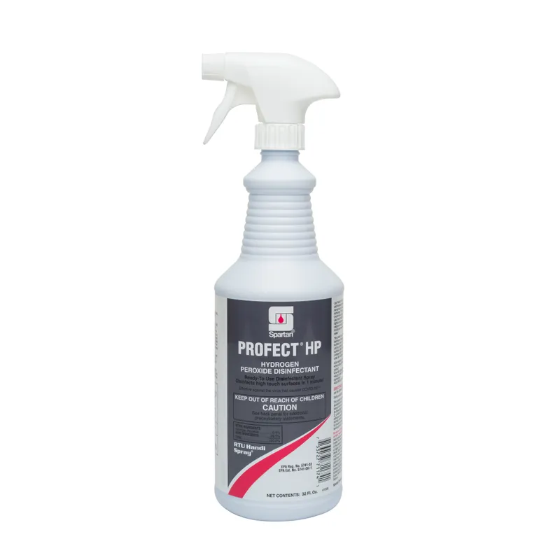 Spartan Profect HP Disinfectant Cleaner, 1 Qt, 12/Case – 100803 — product photo; order quantity as listed