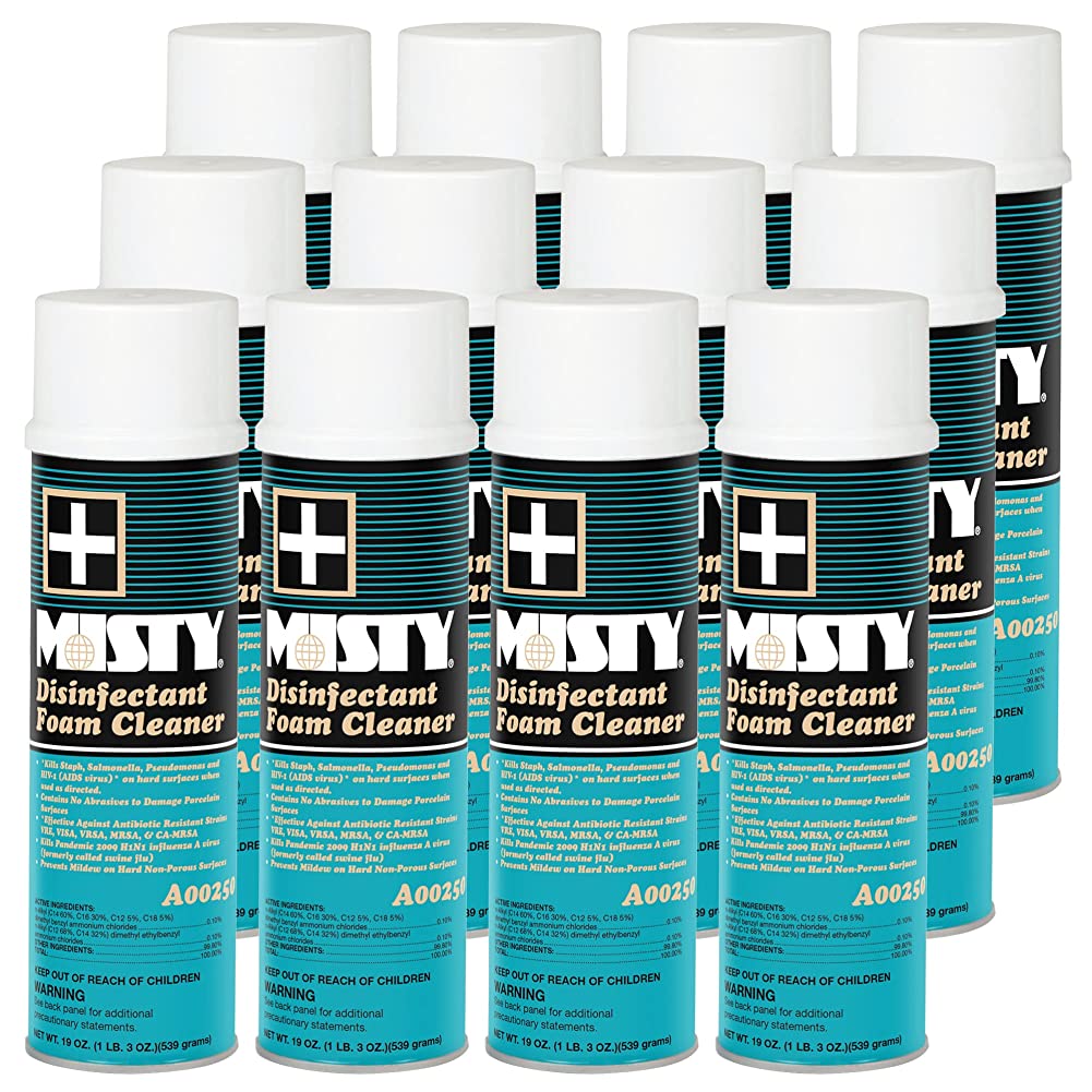 Misty Foaming Disinfectant Cleaner, 19 oz, 12/Case — product photo