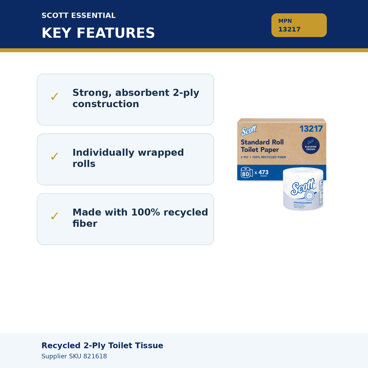 Toilet tissue MPN 13217 – key product features