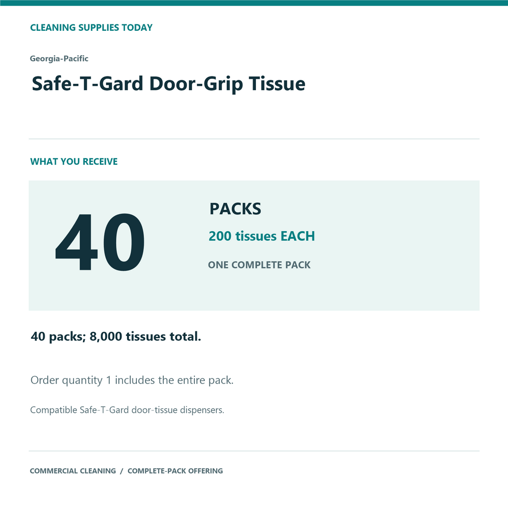 Georgia-Pacific Safe-T-Gard Door-Grip Tissue, 8,000 Tissues — complete pack contents