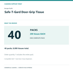 Georgia-Pacific Safe-T-Gard Door-Grip Tissue, 8,000 Tissues — complete pack contents