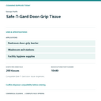 Georgia-Pacific Safe-T-Gard Door-Grip Tissue, 8,000 Tissues — uses and specifications