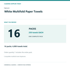 Highmark White Multifold Paper Towels, 4,000 Towels — complete pack contents