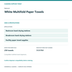 Highmark White Multifold Paper Towels, 4,000 Towels — uses and specifications