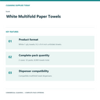 Scott White Multifold Paper Towels, 2-Case Pack, 8,000 Towels — product features