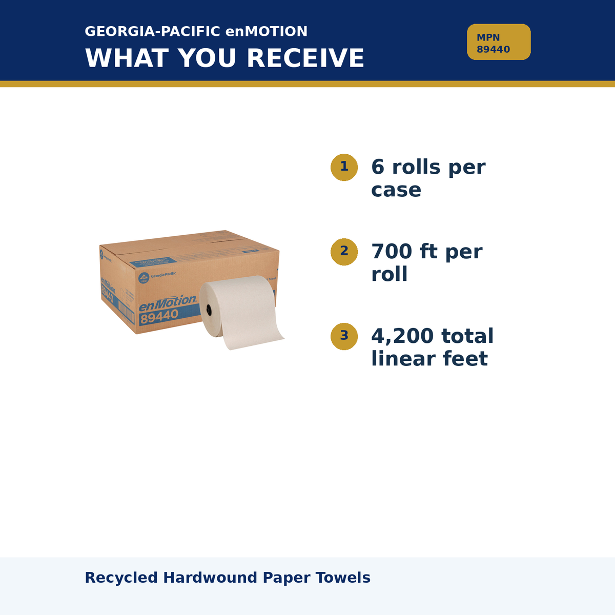 Georgia-Pacific enMotion Brown Hardwound Paper Towels MPN 89440 02 package