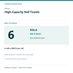enMotion High-Capacity Roll Towels, 800 ft, 6 Rolls — complete pack contents