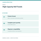 enMotion High-Capacity Roll Towels, 800 ft, 6 Rolls — product features