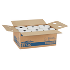 enMotion Flex 89730 white paper towels — open case showing six rolls