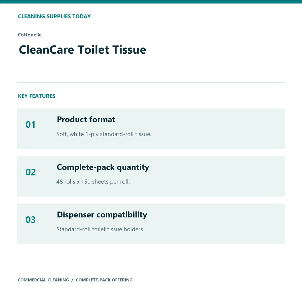 Cottonelle CleanCare Toilet Tissue, 150 sheets, 48 Rolls — product features