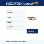 Coastwide Natural Hardwound Paper Towels MPN CW20181 05 specifications