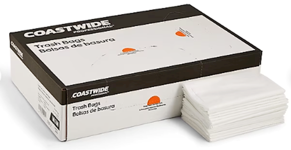 Coastwide Professional CW50710, White 20–30 gallon bags, 200 per case