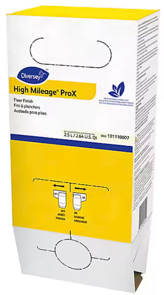 UHS Floor Finish 6 x 2.5L BIB - Diversey High Mileage ProX 25% Solids