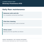 Diversey Prominence RTD — daily floor maintenance; product information card