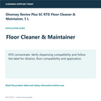 Diversey Revive Plus SC RTD Floor Cleaner & Maintainer, 5 L — application and compatibility guide