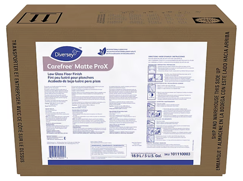 Matte Floor Finish 5 Gallon BIB - Diversey Carefree ProX