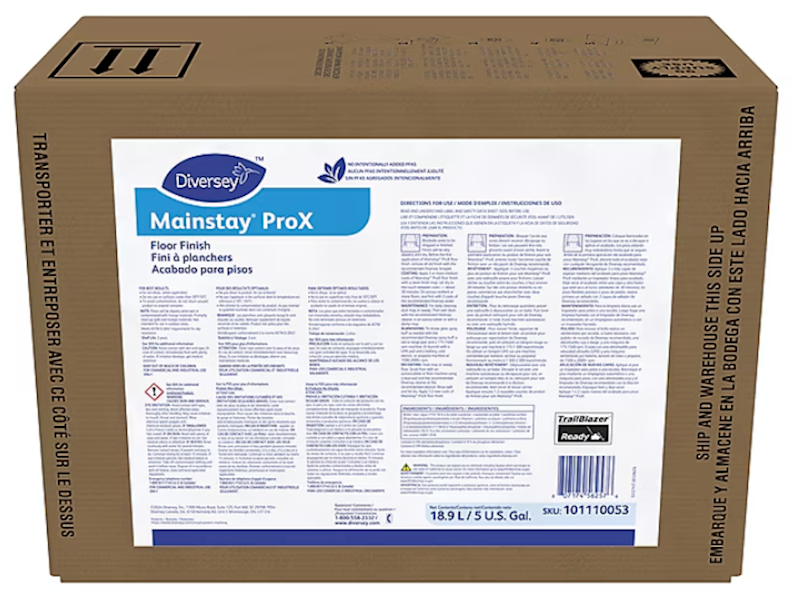 Diversey Floor Finish 5 Gallon BIB - Mainstay ProX 15.5% Solids product image - Diversey Floor Finish - SKU 913650