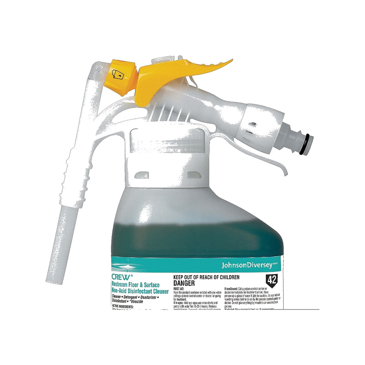 Diversey Crew RTD Non-Acid Restroom Disinfectant Cleaner, 50.7 oz, 2/Case – MPN 3063437 product on white background