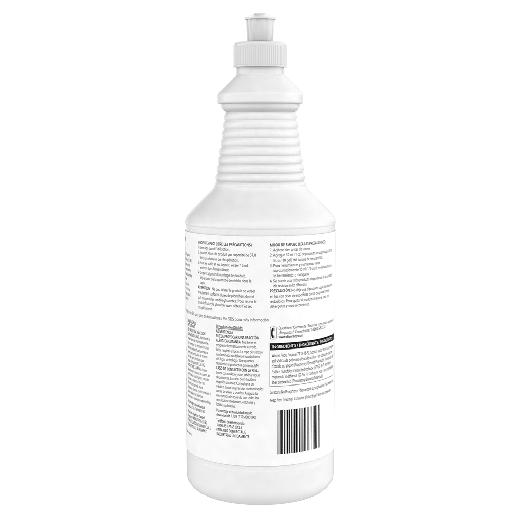 Diversey Defoamer 95002620, rear label and handling information