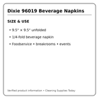 Dixie 96019 size and application information