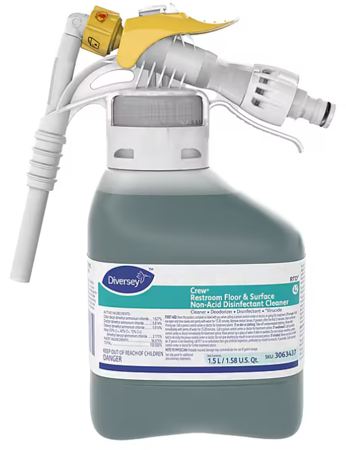 Diversey Crew RTD Non-Acid Restroom Disinfectant Cleaner 52.7 oz