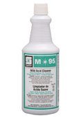 Spartan M95 HCl Acid Restroom Cleaner Pine Scent 1 Qt Bulk Min 2 Cases