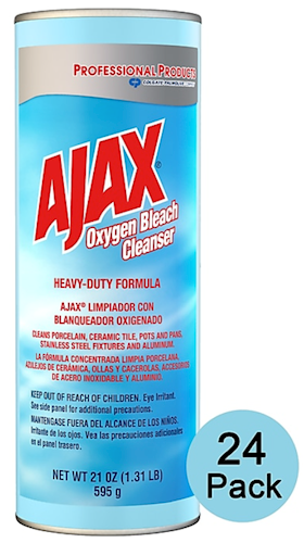 Ajax Oxygen Bleach Heavy Duty Powder Cleanser Restroom 21 oz Case of 24