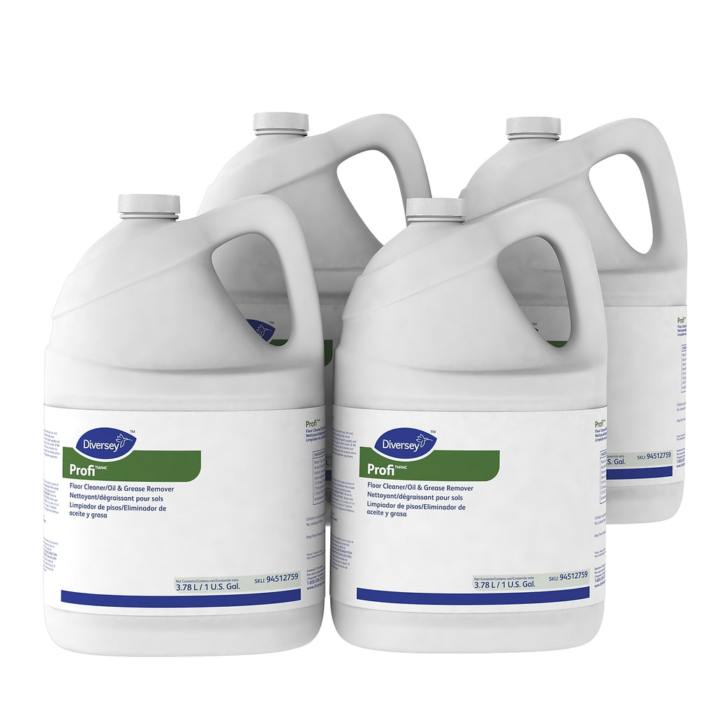 Diversey Profi Floor Cleaner & Oil/Grease Remover, 1 Gal, Case of 4 — product photo; selling quantity as stated in title